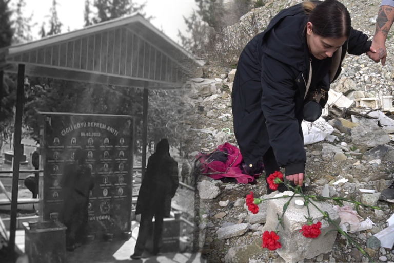 Maraş’ın Çiğli Köyü’nde depremde yaşamını yitirenler için anıt mezar yapıldı-