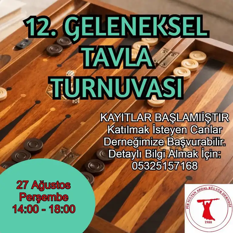 Datçada 12. Geleneksel Tavla Turnuvası Düzenleniyor