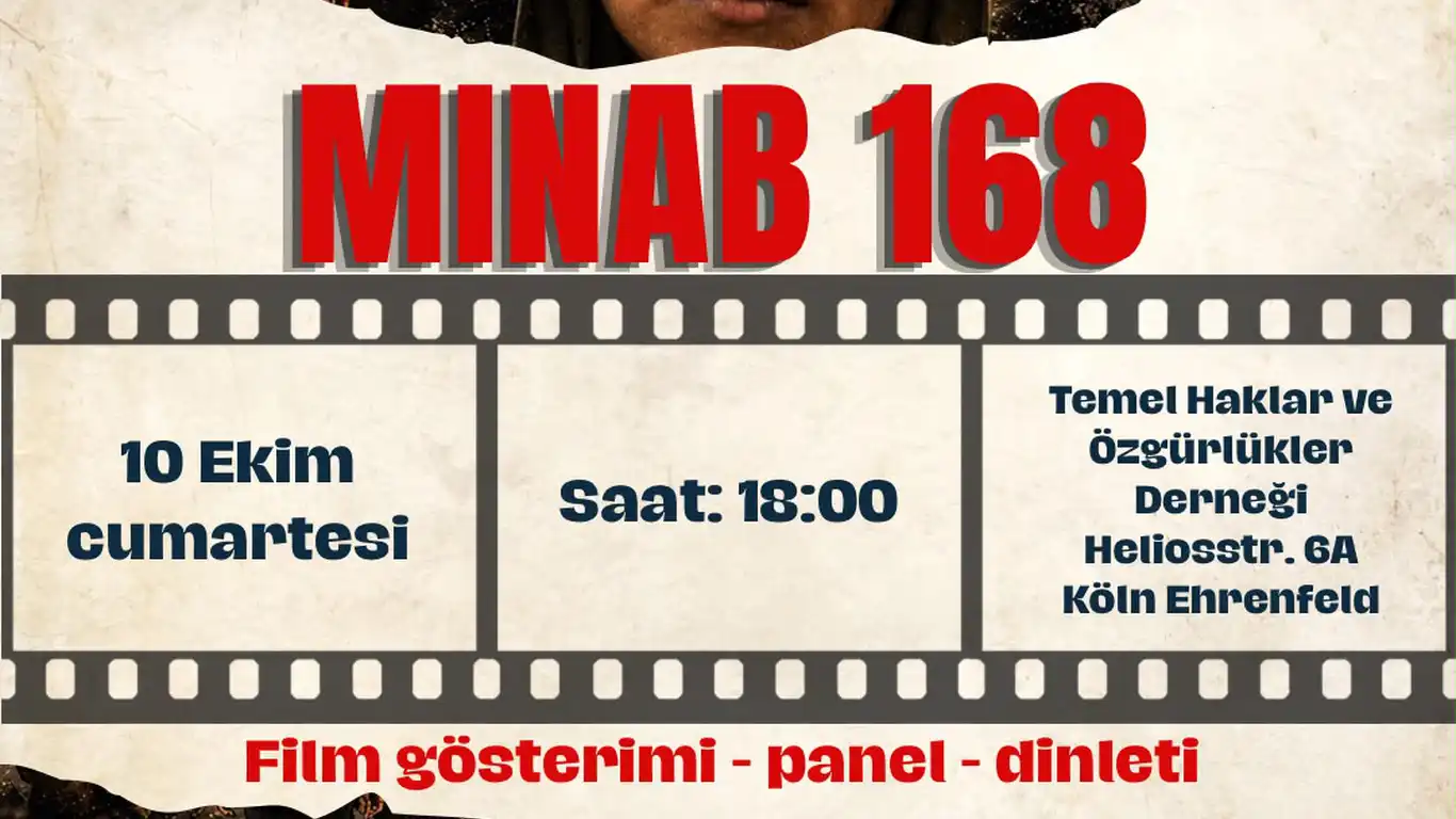 Köln’de MINAB 168 Etkinliği: Film Gösterimi, Panel ve Dinleti Yapılacak
