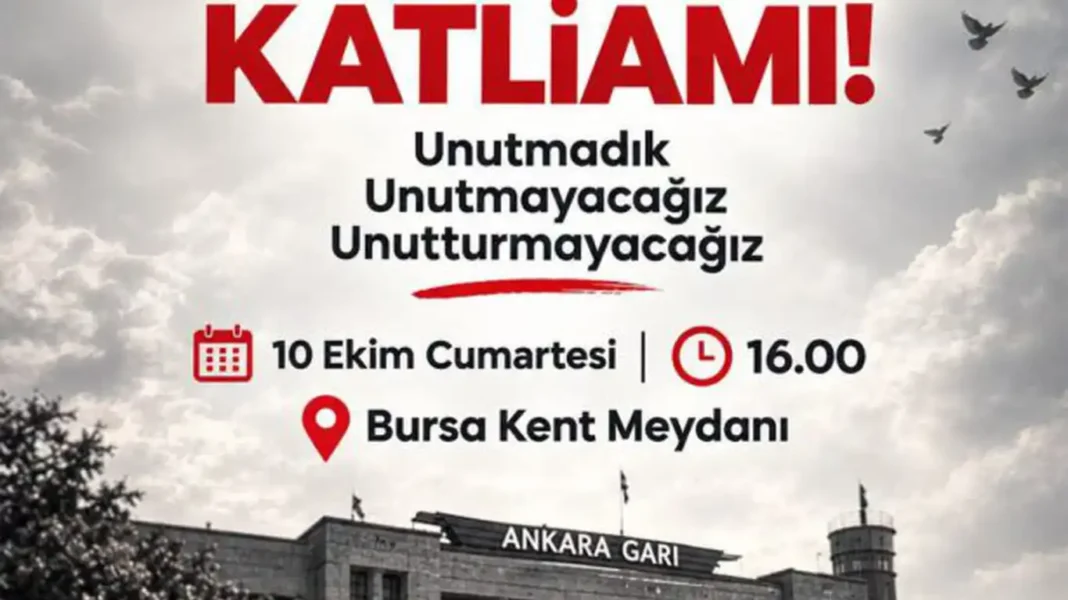 10 Ekim Katliamı 11. Yılında Bursa'da Anılacak