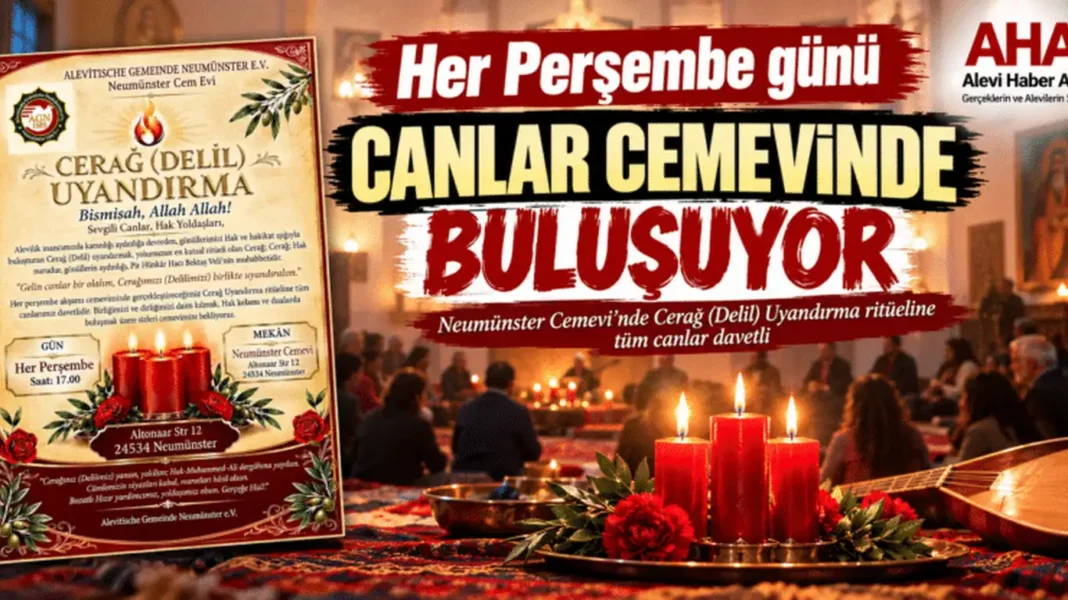 Neumünster Cemevi'nde Her Perşembe Çerağ Uyandırma Töreni Düzenleniyor