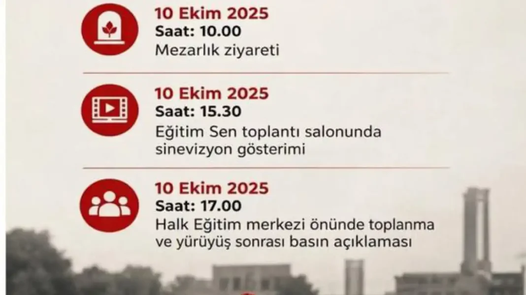 Tarsus’ta 10 Ekim Anması İçin Etkinlikler Düzenlenecek
